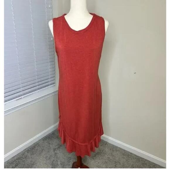 Max Studio Midi Dress Size Large Burnt Orange - Picture 1 of 6